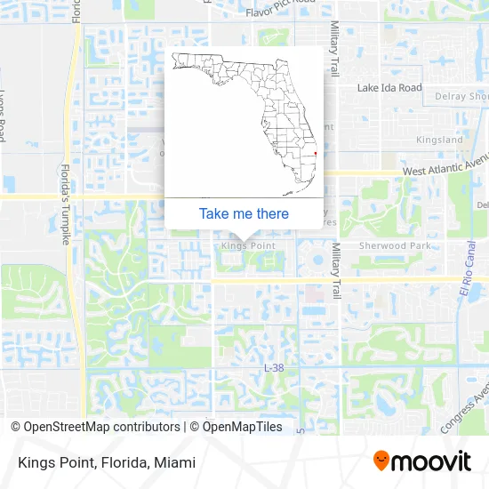 Kings Point, Florida map