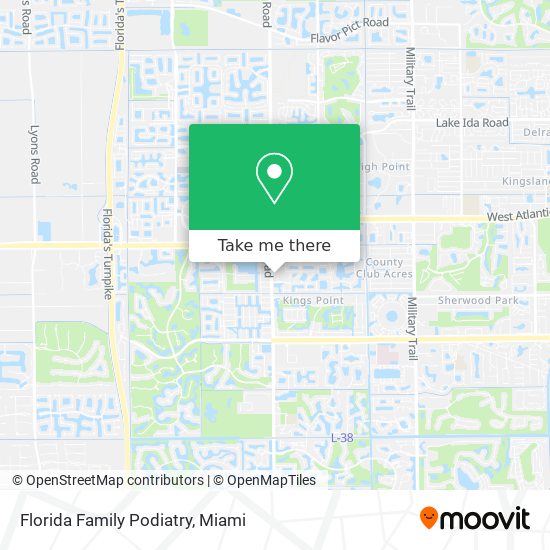 Florida Family Podiatry map