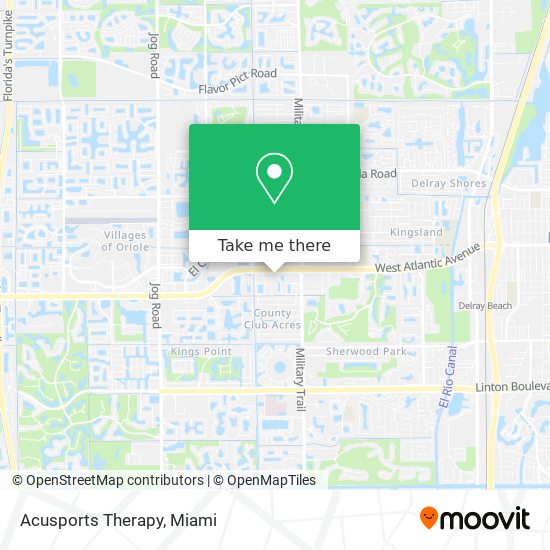 Acusports Therapy map