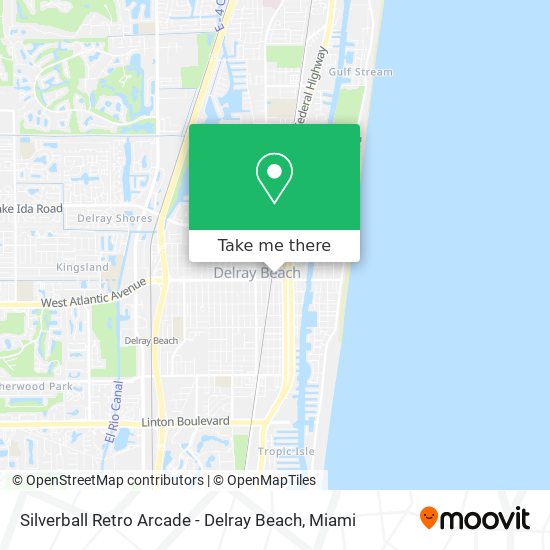 Mapa de Silverball Retro Arcade - Delray Beach