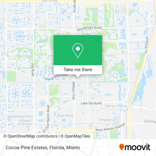 Cocoa Pine Estates, Florida map