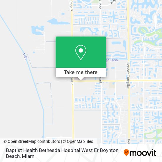 Baptist Health Bethesda Hospital West Er Boynton Beach map