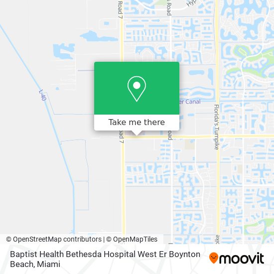 Mapa de Baptist Health Bethesda Hospital West Er Boynton Beach