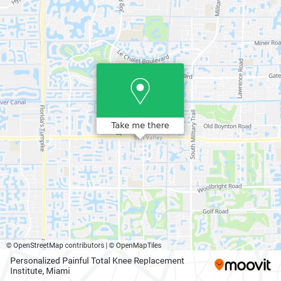 Mapa de Personalized Painful Total Knee Replacement Institute