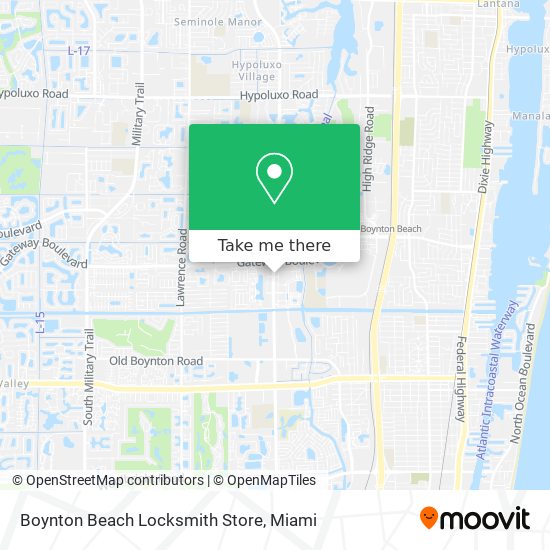 Mapa de Boynton Beach Locksmith Store