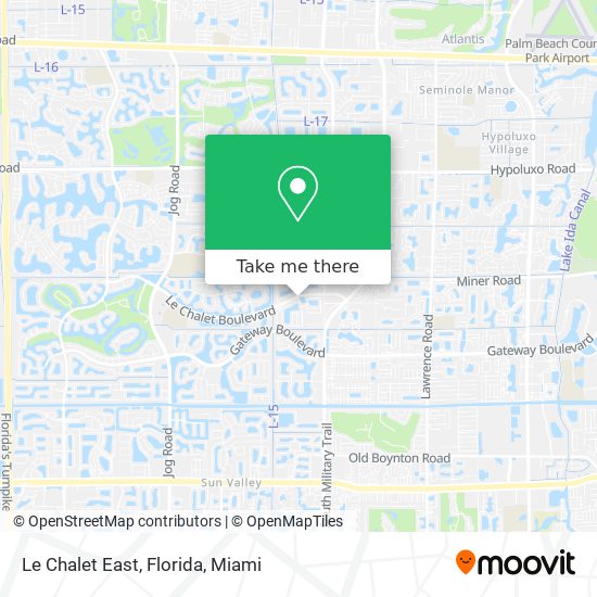 Le Chalet East, Florida map