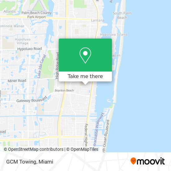 GCM Towing map