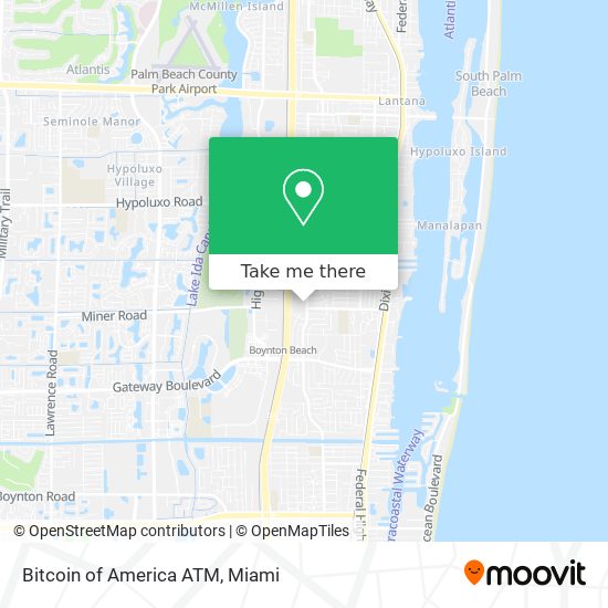 Mapa de Bitcoin of America ATM