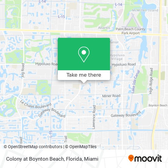 Mapa de Colony at Boynton Beach, Florida