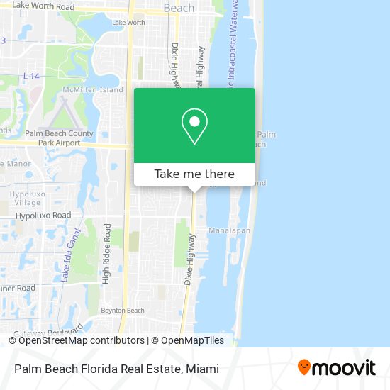 Palm Beach Florida Real Estate map