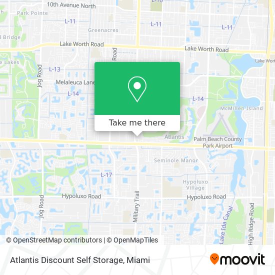 Mapa de Atlantis Discount Self Storage