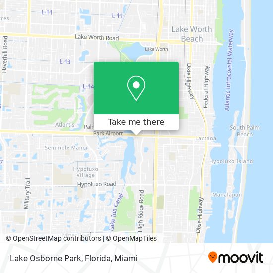 Lake Osborne Park, Florida map