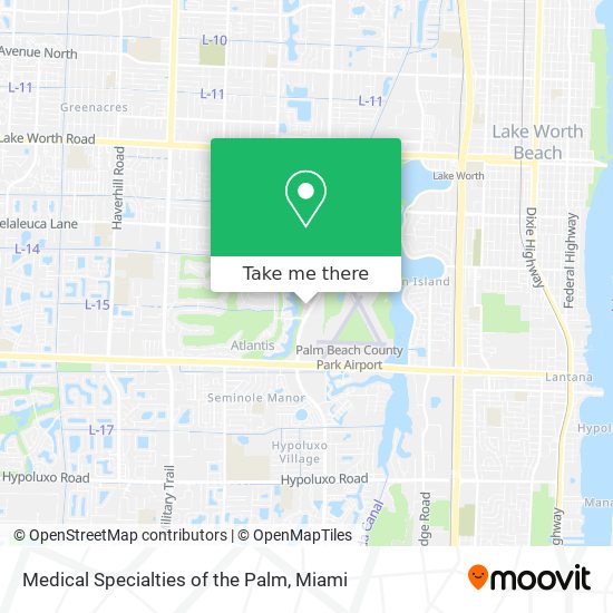 Mapa de Medical Specialties of the Palm
