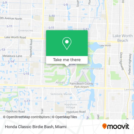 Mapa de Honda Classic Birdie Bash