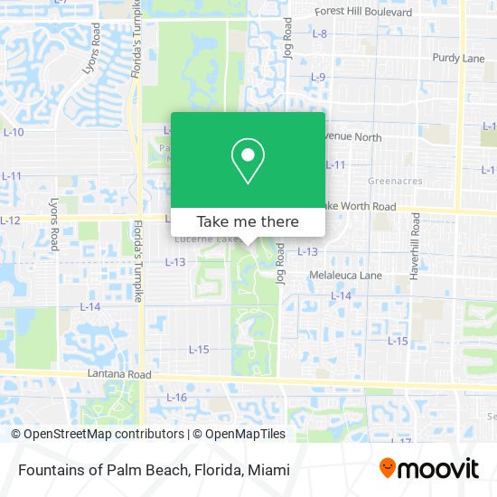 Mapa de Fountains of Palm Beach, Florida