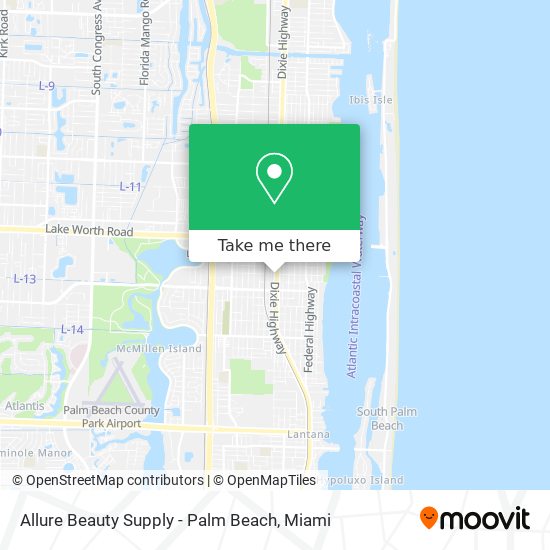 Allure Beauty Supply - Palm Beach map