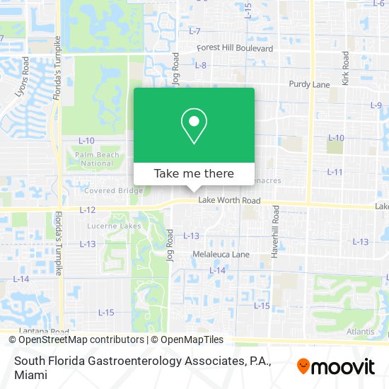 South Florida Gastroenterology Associates, P.A. map