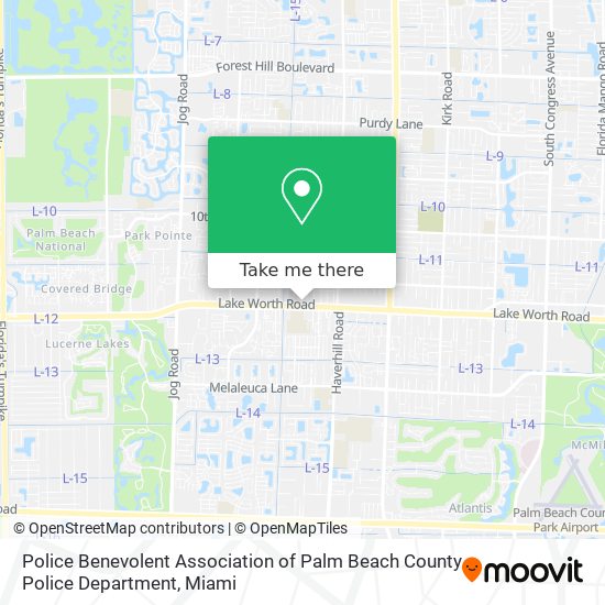 Mapa de Police Benevolent Association of Palm Beach County Police Department