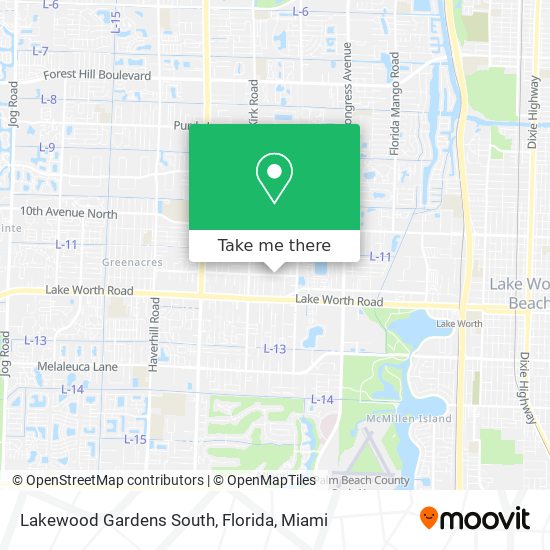 Mapa de Lakewood Gardens South, Florida