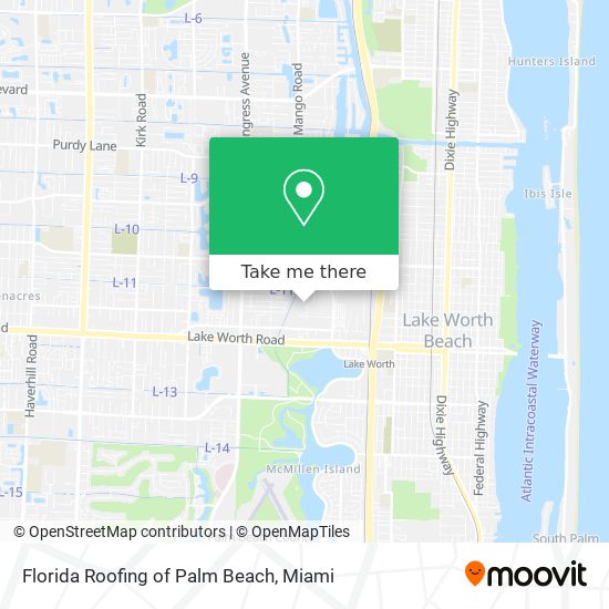 Mapa de Florida Roofing of Palm Beach