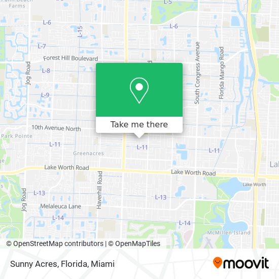 Sunny Acres, Florida map