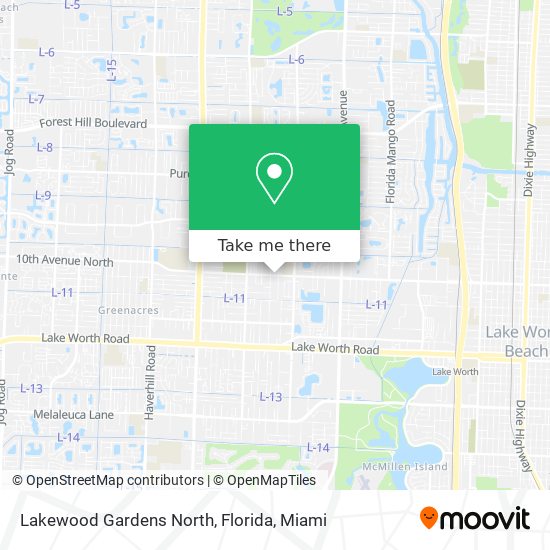 Mapa de Lakewood Gardens North, Florida