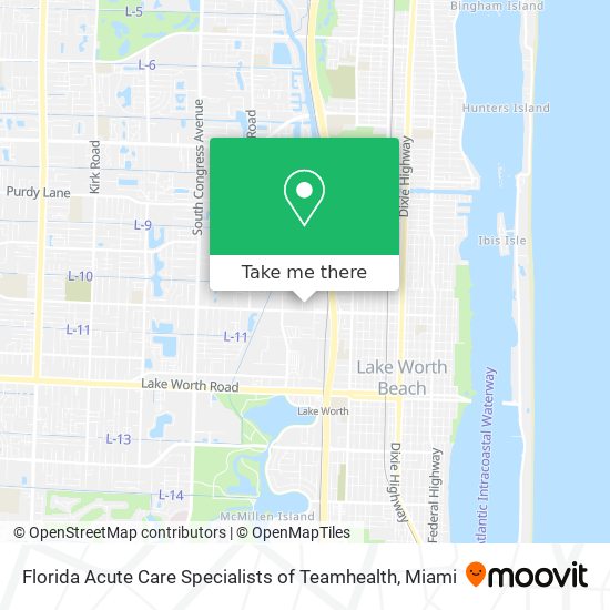 Mapa de Florida Acute Care Specialists of Teamhealth