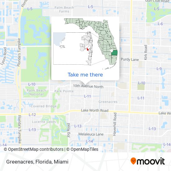 Mapa de Greenacres, Florida