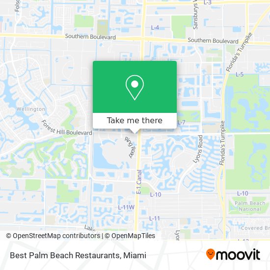 Mapa de Best Palm Beach Restaurants