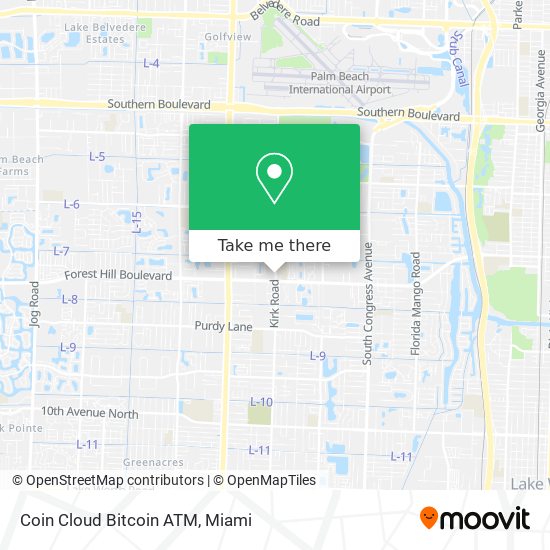 Mapa de Coin Cloud Bitcoin ATM