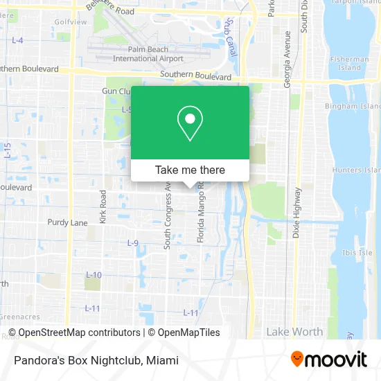 Pandora's Box Nightclub map