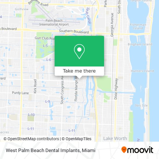 West Palm Beach Dental Implants map