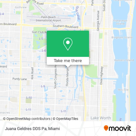 Juana Geldres DDS Pa map