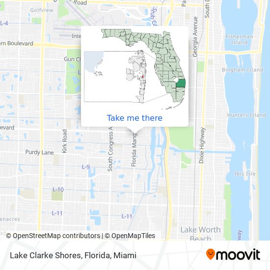 Lake Clarke Shores, Florida map