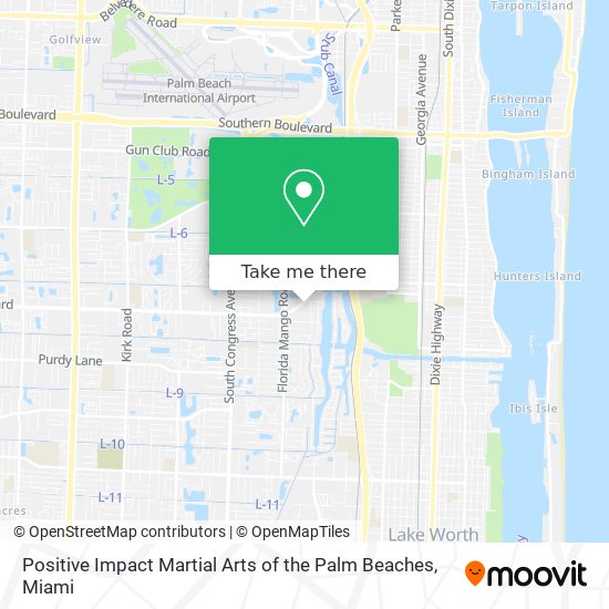 Positive Impact Martial Arts of the Palm Beaches map
