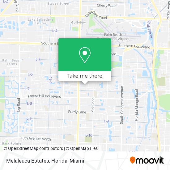 Mapa de Melaleuca Estates, Florida