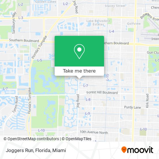 Mapa de Joggers Run, Florida