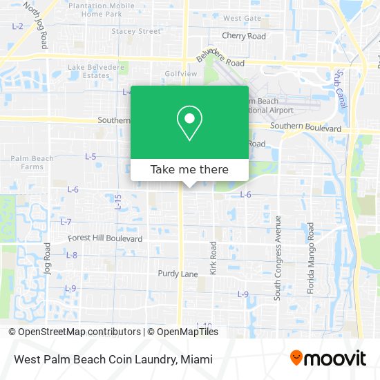 Mapa de West Palm Beach Coin Laundry