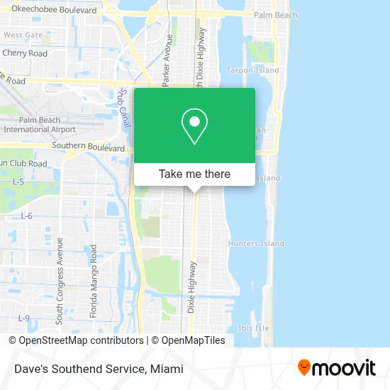 Dave's Southend Service map