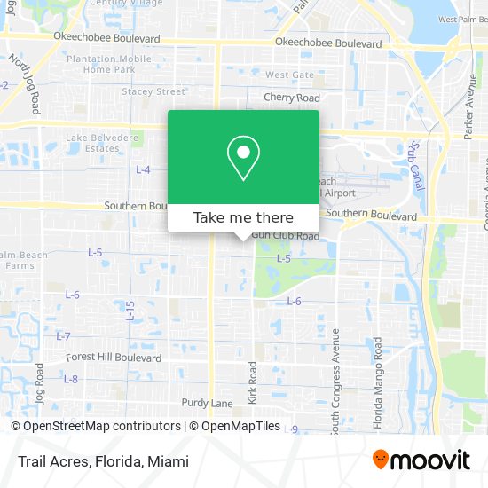 Trail Acres, Florida map