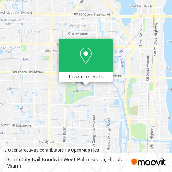 South City Bail Bonds in West Palm Beach, Florida map