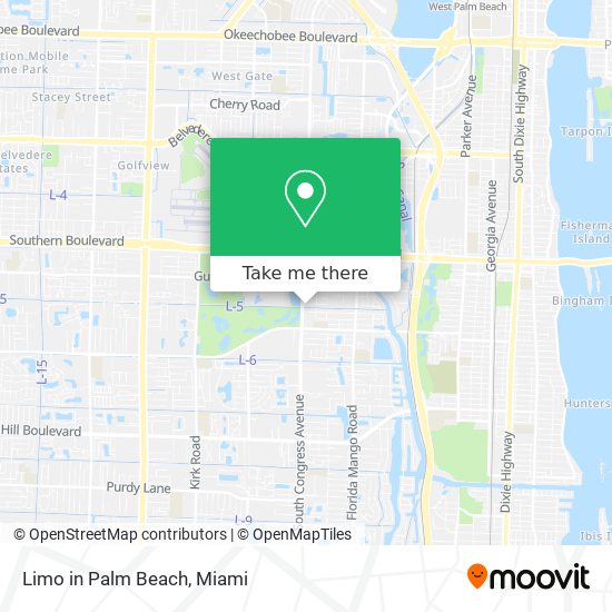Limo in Palm Beach map