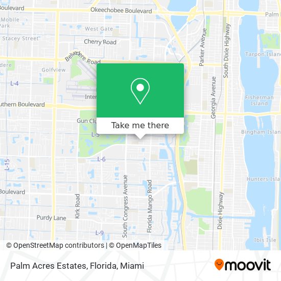 Mapa de Palm Acres Estates, Florida