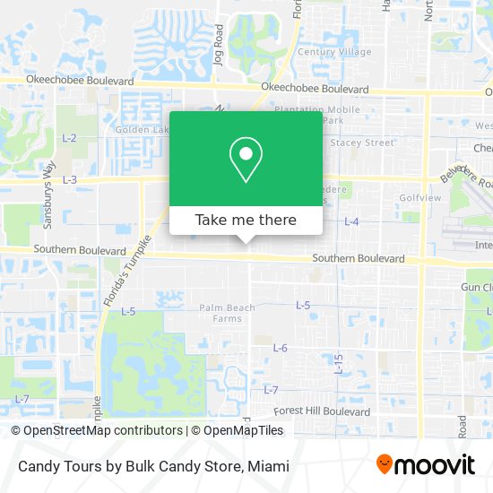 Mapa de Candy Tours by Bulk Candy Store