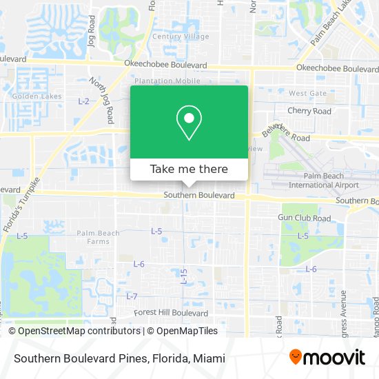 Mapa de Southern Boulevard Pines, Florida