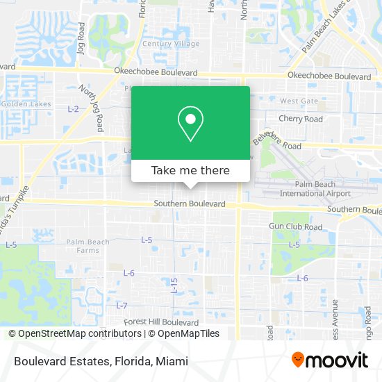 Boulevard Estates, Florida map