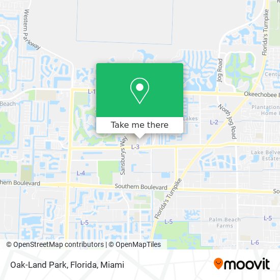 Mapa de Oak-Land Park, Florida