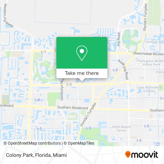 Colony Park, Florida map