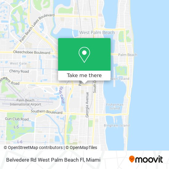 Belvedere Rd West Palm Beach Fl map