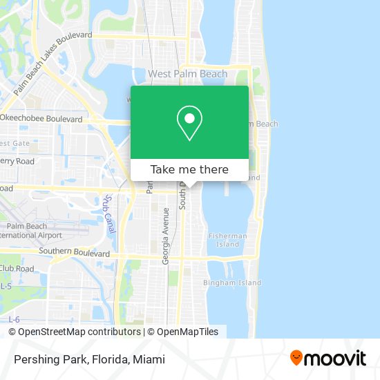 Pershing Park, Florida map